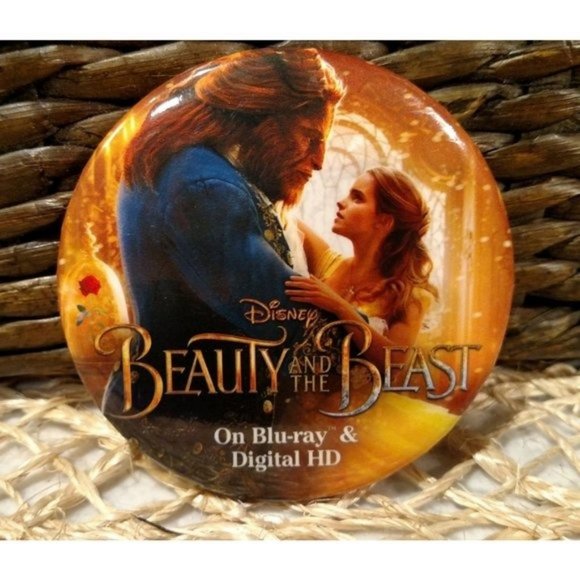 Beauty and the Beast 3" SET/3 Promo Pinback Buttons, EUC - Picture 2 of 6